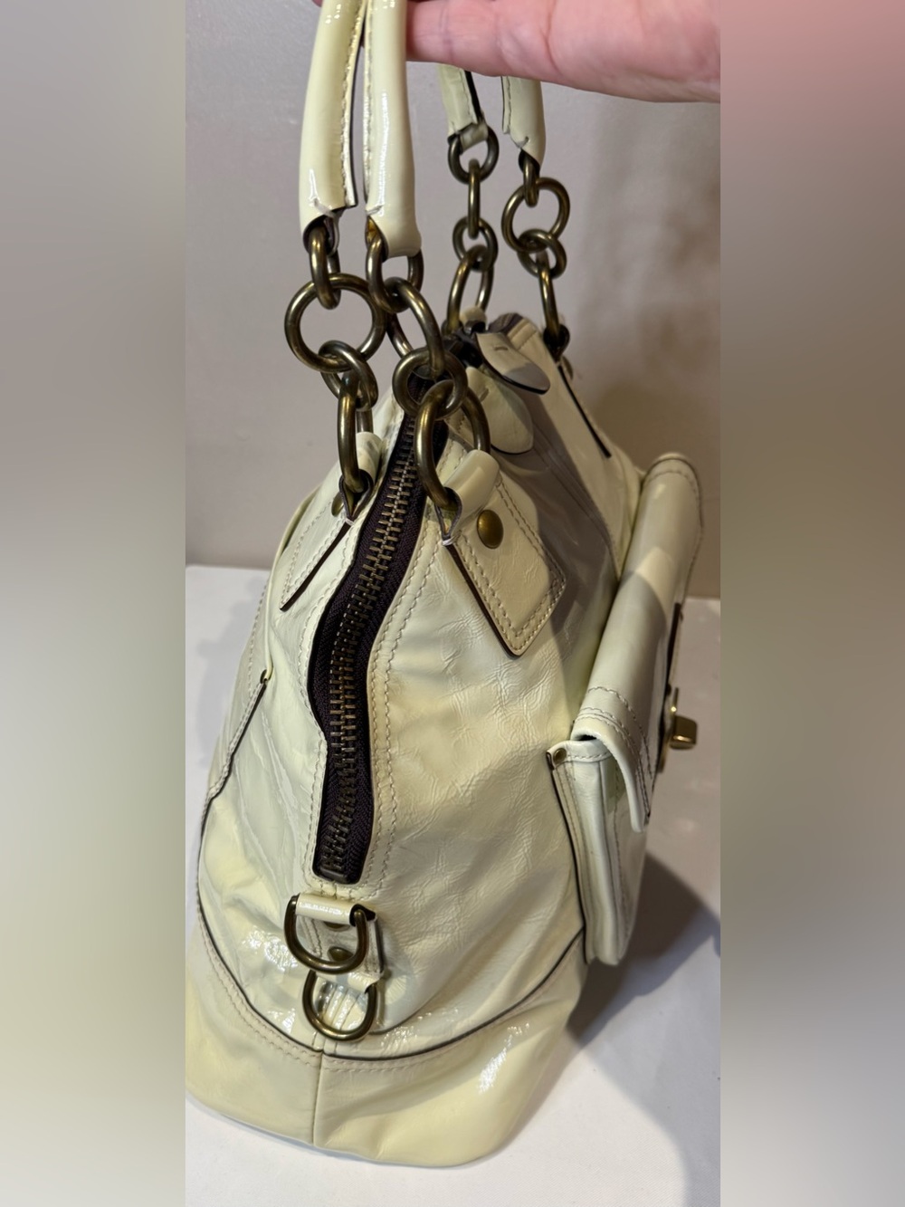 Coach Francine with Legacy Lining Brass Hardware Calf Leather 2008 12295 - Picture 5 of 11